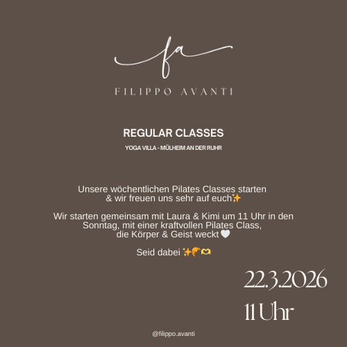 Pilates Class am 22.März mit Laura & Kimi